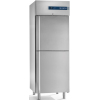 Шкаф холодильный, GN2/1,  700л, 2 двери глухие, 4 полки, ножки, -2/+8С, дин.охл., нерж.сталь, замок, R290