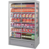 Стеллаж холодильный, пристенный, L1.25м, 6 полки, -1/+4С, дин.охл., серый, двери распашные, без боковин, подсветка, R290