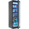 Шкаф холодильный для напитков, 400л, 1 дверь стекло, 4 полки, ножки, +2/+12С, дин.охл., черный, R290, LED