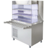 Прилавок-витрина холодильный напольный, L1.10м, +5/+10С, нерж.сталь, поверхность холодильная, стенд закрытый, направляющие
