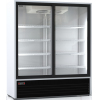 Шкаф холодильный, 1400л, 2 двери-купе стекло, 10 полок, ножки, -6/+6С, дин.охл., белый, агрегат нижний, рама дверей и решетка агрегата черные