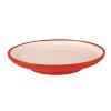 Тарелка для суши D 14см h 2,3см, пластик красный-белый